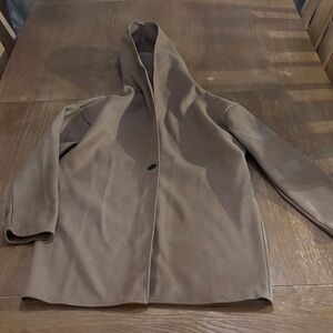 Women's Tan Hooded Trench Coat